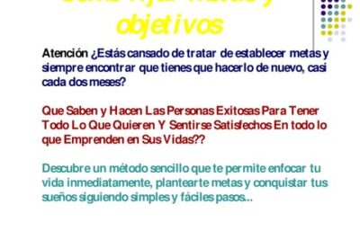 como fijar tus metas y objetivos personales