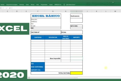 como hacer facturas en excel