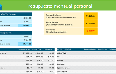 crea tu excel para gastos personales