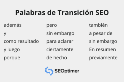como usar correctamente las palabras de transicion seo