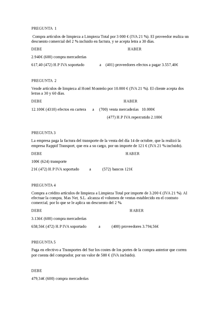 Ejercicios de Venta de Mercaderías Resueltos 1 ejercicios de venta de mercaderias resueltos