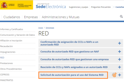 como solicitar el autorizado red