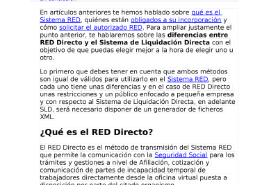 diferencias red directo y sistema de liquidacion directa