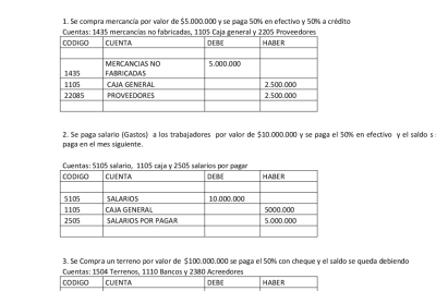 asientos contables ejemplos y 20 ejercicios para practicar