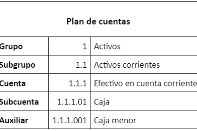 plan contable estructura contenido y ejemplos